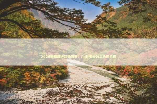 2026网络演进趋势洞察：在线 安全效率协同机遇 新闻